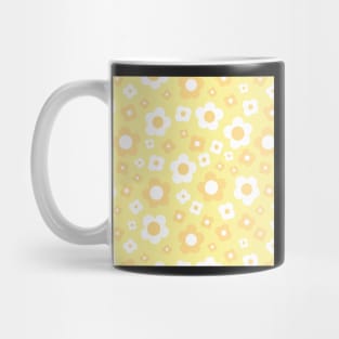 YELLOW 60S RETRO BIG FLORALS Mug